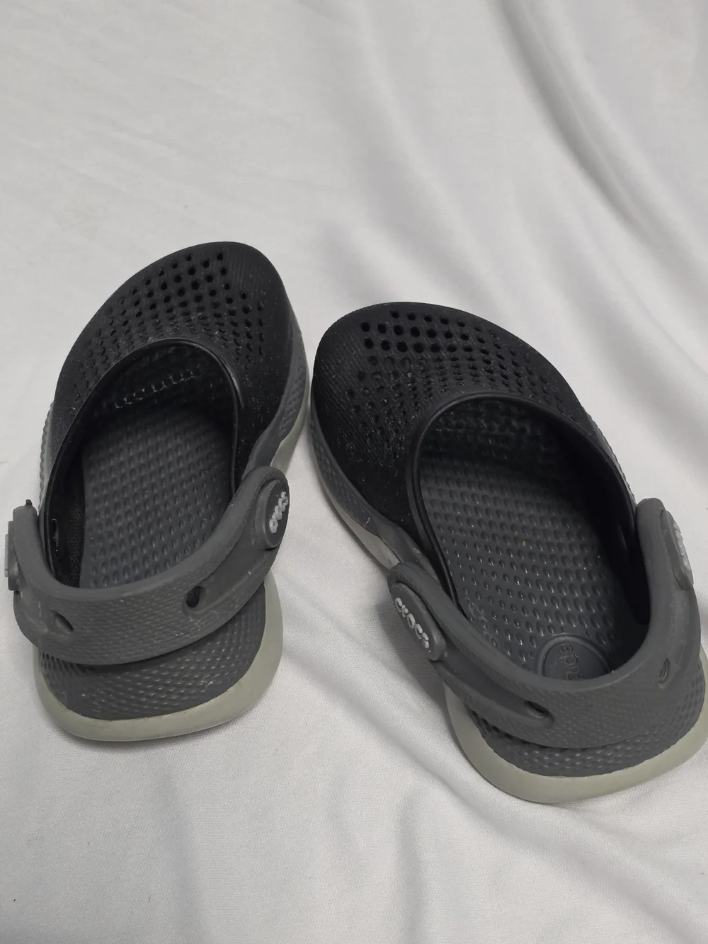 Crocs Kids' Black and Gray Comfort Clogs